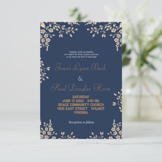 Spritzen - Einladung zur Hochzeit (Stehend Vorderseite)