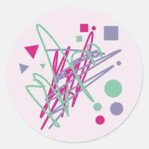 Spritzen-Gemischkunst der 80erentwurfsachtziger Runder Aufkleber