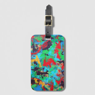 Spritzen-Hand gemalte abstrakte Brushstrokes Gepäckanhänger