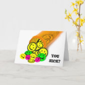 Spritzen Sie sich die Flasche auf weiß Karte (Gelbe Blume)