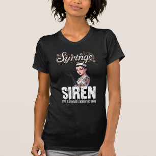 "Spritzen-Sirene"-Tattoo-Krankenschwester-Grafik m T-Shirt