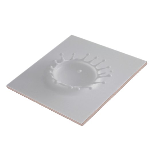 Spritzen von Milch Fliese (Seite)