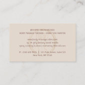 Spritzen von Spray Tan Salon Bronze Körpermodellie Visitenkarte (Rückseite)