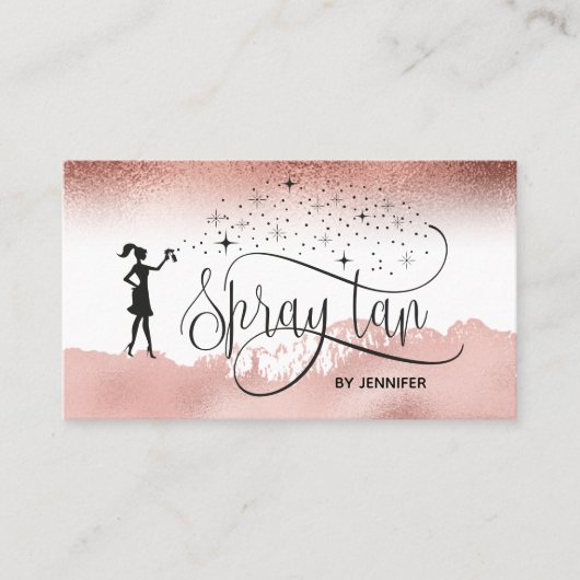 Spritzen von Tan-Maschine-Bräunen für mobile Bräun Visitenkarte (Vorderseite)