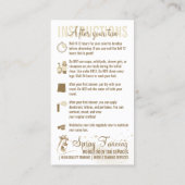 Spritzen vor der Pflegeanleitung Visitenkarte (Rückseite)