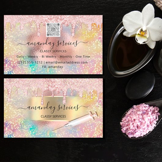 Spritzeninjektionen Studio Rose QRCode Visitenkarte