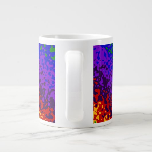 Spritzer Abstrakte Kunst Jumbo-Tasse (Rückseite)