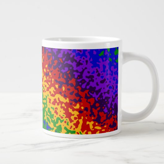 Spritzer Abstrakte Kunst Jumbo-Tasse (Rechts)