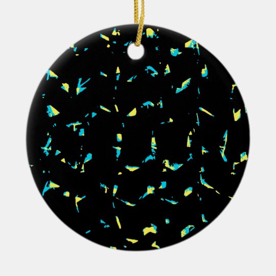 Spritzer-abstraktes dunkles Muster Rundes Keramik Ornament