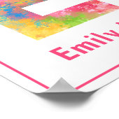 Spritzer Anstrich Buchstabe E Benutzerdefiniertes  Poster (Ecke)