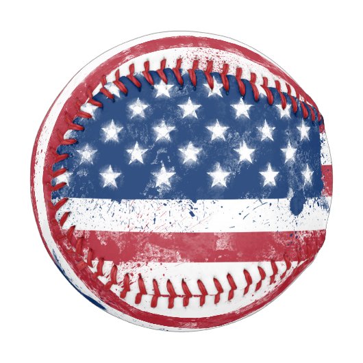 Spritzer Anstrich USA Flag Baseball (Vorderseite Links)