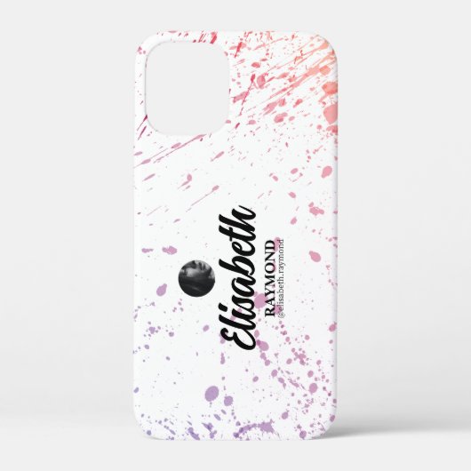Spritzer Aquarell Foto und Name iPhone 12 Mini Case-Mate iPhone Hülle (Rückseite)