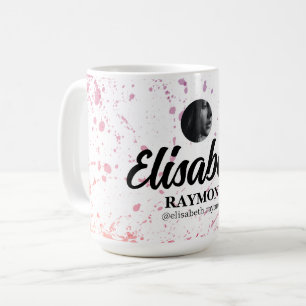 Spritzer Aquarell Foto und Name Kaffeetasse
