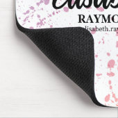 Spritzer Aquarell Foto und Name Mousepad (Ecke)