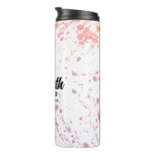 Spritzer Aquarell Foto und Name Thermosbecher (Nach rechts gedreht)