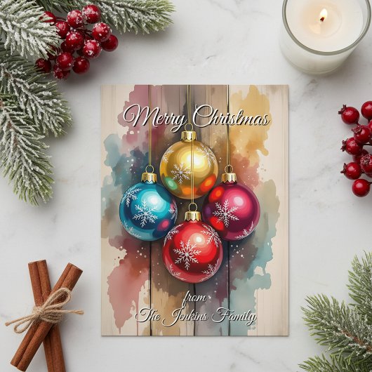 Spritzer Aquarell Glossy Ornamente Weihnachten