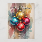 Spritzer Aquarell Glossy Ornamente Weihnachten (Vorderseite)