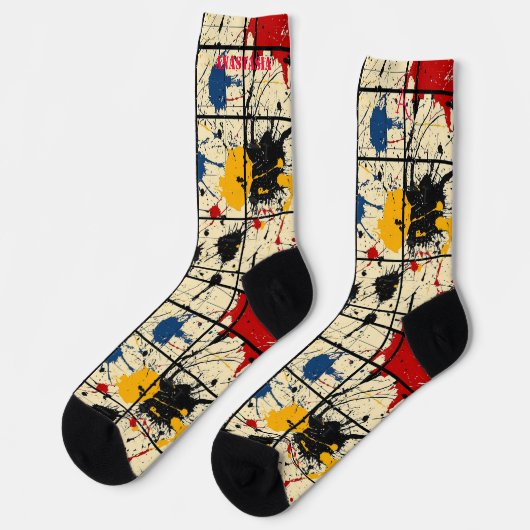 Spritzer Art Socks mit fett abstraktem Design Socken (Linkes Detail)