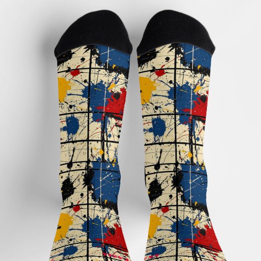 Spritzer Art Socks mit fett abstraktem Design Socken (Oben)