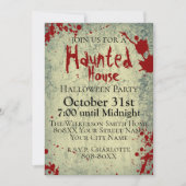 Spritzer auf Spuk Halloween aus Beton Einladung (Vorderseite)