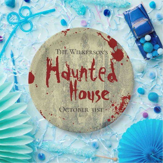 Spritzer auf Spuk Halloween aus Beton Pappteller (Party)