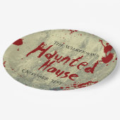 Spritzer auf Spuk Halloween aus Beton Pappteller (Schrägansicht)