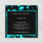 Spritzer Beauty Makeup Artist Quadratische Visitenkarte (Rückseite)