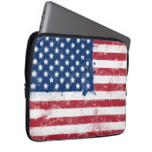 Spritzer bemalt Flagge der USA Laptopschutzhülle (Vorne Rechts)