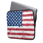 Spritzer bemalt Flagge der USA Laptopschutzhülle (Vorderseite Links)