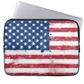 Spritzer bemalt Flagge der USA Laptopschutzhülle (Vorderseite)