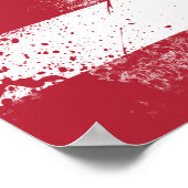 Spritzer bemalt Flagge der USA Poster (Ecke)