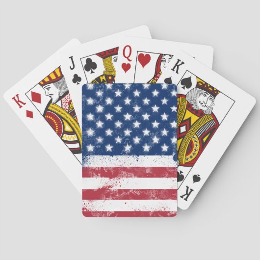 Spritzer bemalt Flagge der USA Spielkarten (Rückseite)