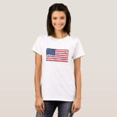 Spritzer bemalt Flagge der USA T-Shirt (Vorne ganz)