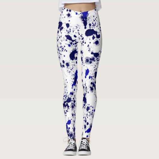 Spritzer - Blau Leggings (Vorderseite)