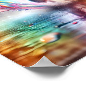 Spritzer Chihuahua Rainbow Poster (Ecke)