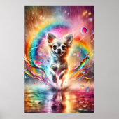 Spritzer Chihuahua Rainbow Poster (Vorne)