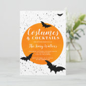 Spritzer-Cocktails von Halloween-Mond Einladung (Stehend Vorderseite)
