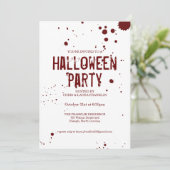 Spritzer Creepy Halloween-Party Einladung (Stehend Vorderseite)