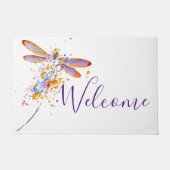 Spritzer der Libellen willkommen Fußmatte (Vorderseite)