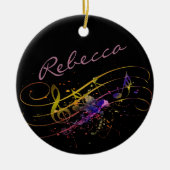 Spritzer der personalisierten Keramik oder Name Keramik Ornament (Vorne)