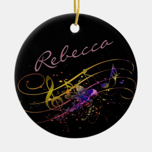 Spritzer der personalisierten Keramik oder Name Keramik Ornament (Vorne)