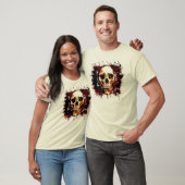 Spritzer des dunklen Bluts beängstigender Schädel T-Shirt (Unisex)