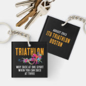 Spritzer des Triathlon Triathlon: Spaß Zitat farbe Schlüsselanhänger