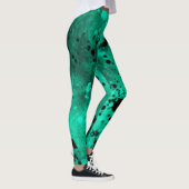 Spritzer-Effekt Grün/Schwarz Leggings (Rechts)