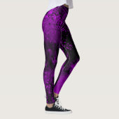 Spritzer-Effekt Lila und schwarz Leggings (Rechts)