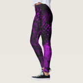 Spritzer-Effekt Lila und schwarz Leggings (Links)