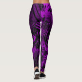 Spritzer-Effekt Lila und schwarz Leggings (Rückseite)
