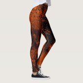 Spritzer-Effekt Orange & Black Leggings (Rechts)