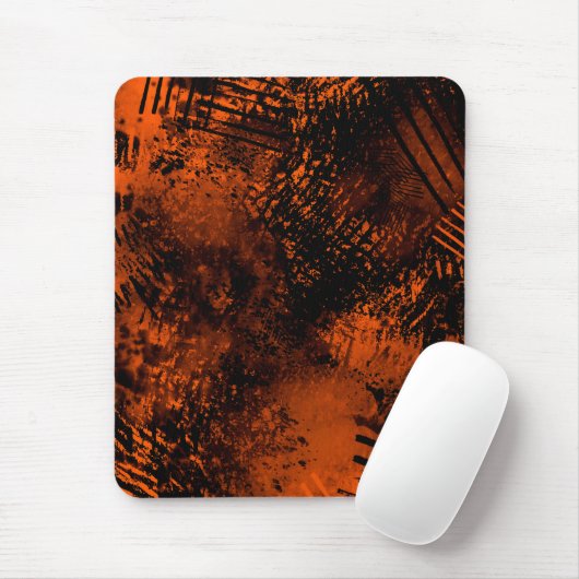 Spritzer-Effekt Orange & Black Mousepad (Mit Mouse)