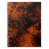 Spritzer-Effekt Orange & Black Notizblock (Vorderseite)
